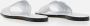 Alexander mcqueen Sandalen Flat Leather Slide Sandal in zilver - Thumbnail 14