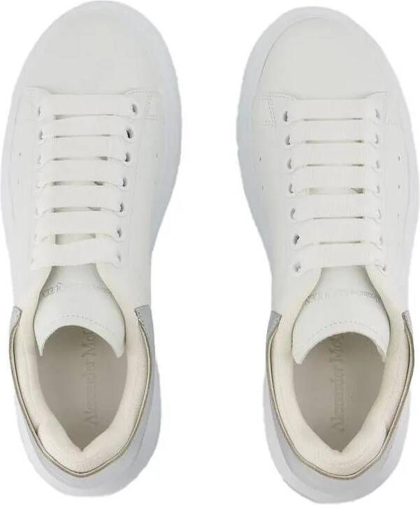 alexander mcqueen Low-Top Sneakers Oversized Sneakers Leather White Silver in wit