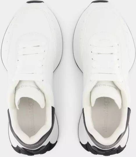 alexander mcqueen Lage-top sneaker Sprint Runner Sneakers Leather White Black in wit