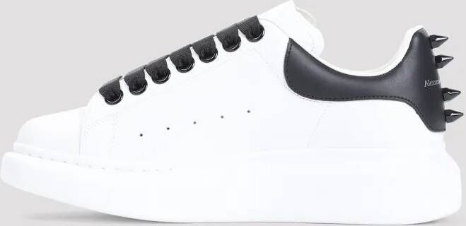 alexander mcqueen Lage-top sneaker White Leather Sneakers in rood