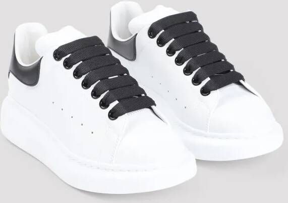 alexander mcqueen Lage-top sneaker White Leather Sneakers in rood