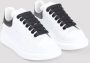 Alexander mcqueen Lage-top sneaker White Leather Sneakers in rood - Thumbnail 3