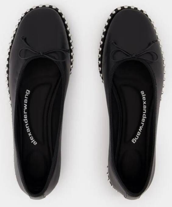 alexander wang Ballerinas Lina Ballchain Leather Black in zwart