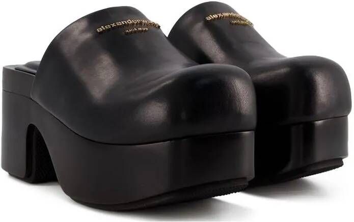 alexander wang Slippers & Mules Zoe Mules Leather Black in zwart