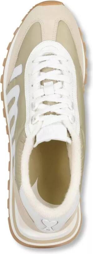 AMI Paris Low-Top Sneakers aus Leder-Mix in beige