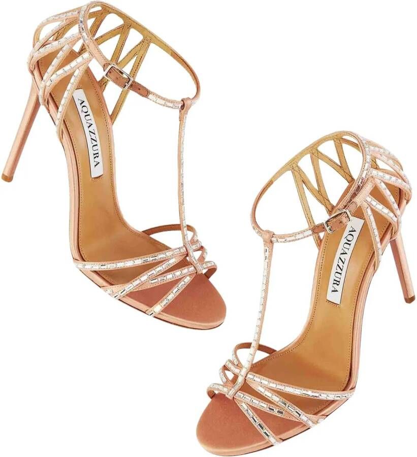 Aquazzura Hoge hakken Forever More Sandals in poeder roze