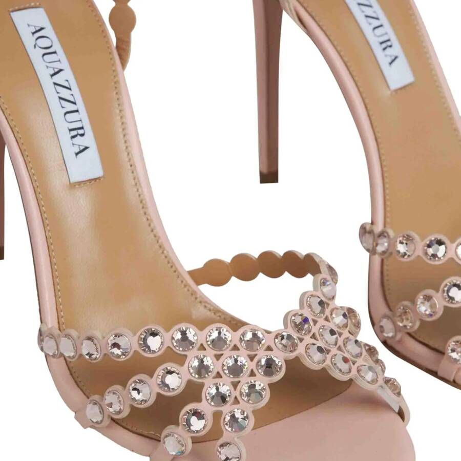 Aquazzura Hoge hakken Tequila 105 Heeled Sandals in poeder roze