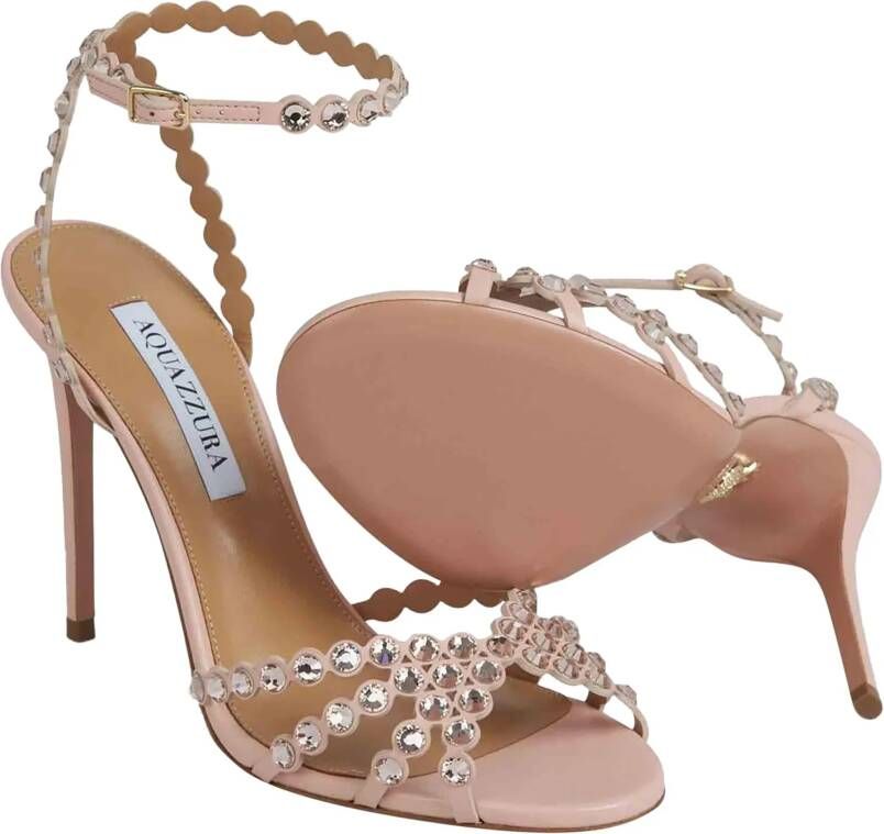 Aquazzura Hoge hakken Tequila 105 Heeled Sandals in poeder roze