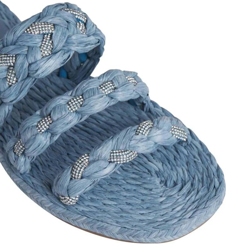 Aquazzura Sandalen Raffia Coastal Sandal in blauw