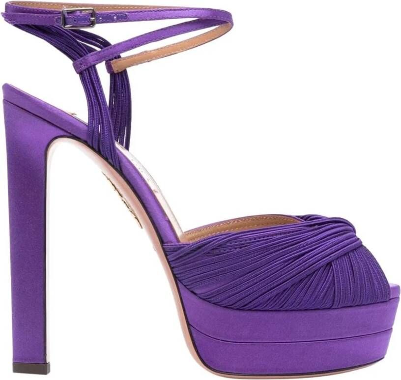 Aquazzura Slippers & Mules Sandals Purple in oranje