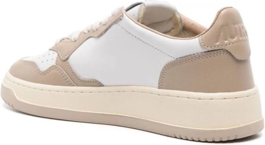 Autry International Low-Top Sneakers baskets medalist en cuir 6 in beige