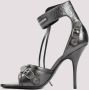 Balenciaga Sandalen Steel Grey Silver Sheep Leather Cagole H110 Sandal in grijs - Thumbnail 4