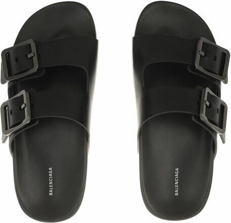 Balenciaga Slippers & Mules Mallorca Plateau Sandals Leather in zwart