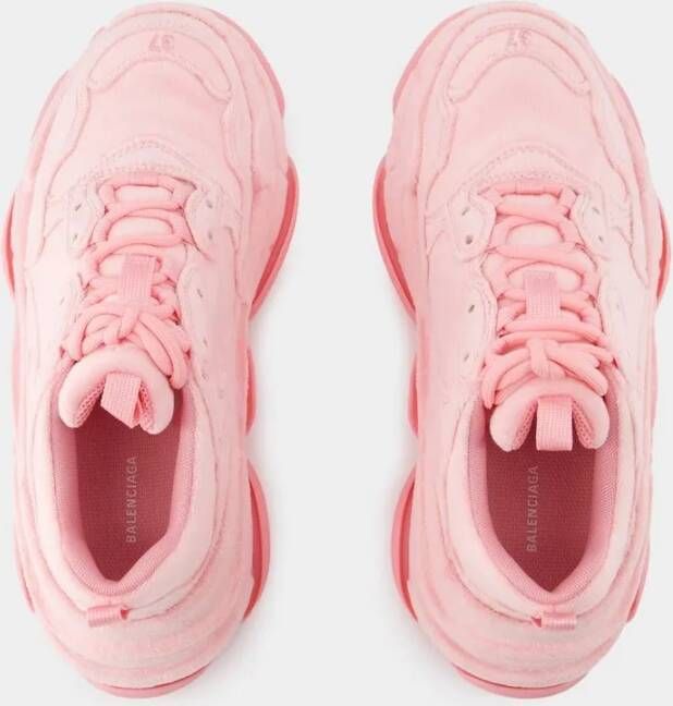 Balenciaga Low-Top Sneakers Triple S Sneakers Leather Pink in roze