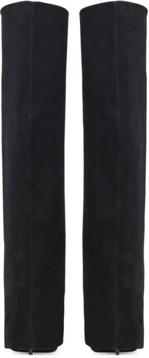 Balmain Boots Ariel Suede Knee-High Boots in zwart