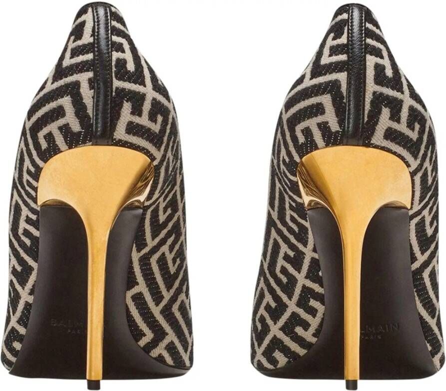 Balmain Hoge hakken Rubby Jacquard Heeled Shoes in zwart