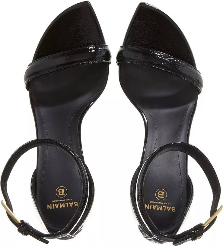 Balmain Sandalen Moneta Sandals Patent Leather in zwart