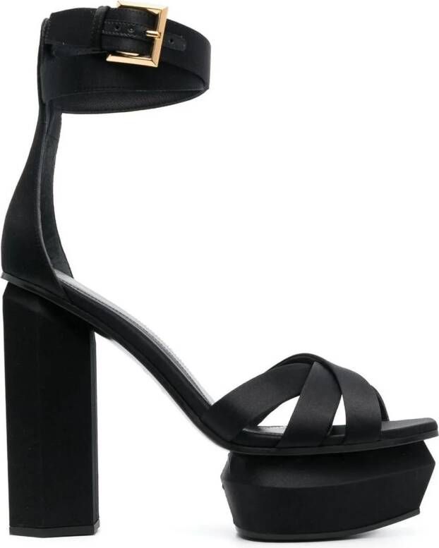 Balmain Slippers & Mules Sandals Black in zwart