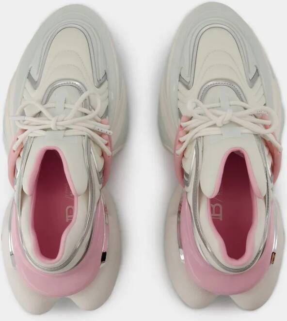 Balmain Sneakers Unicorn Wave Sneakers Leather White Pink in wit