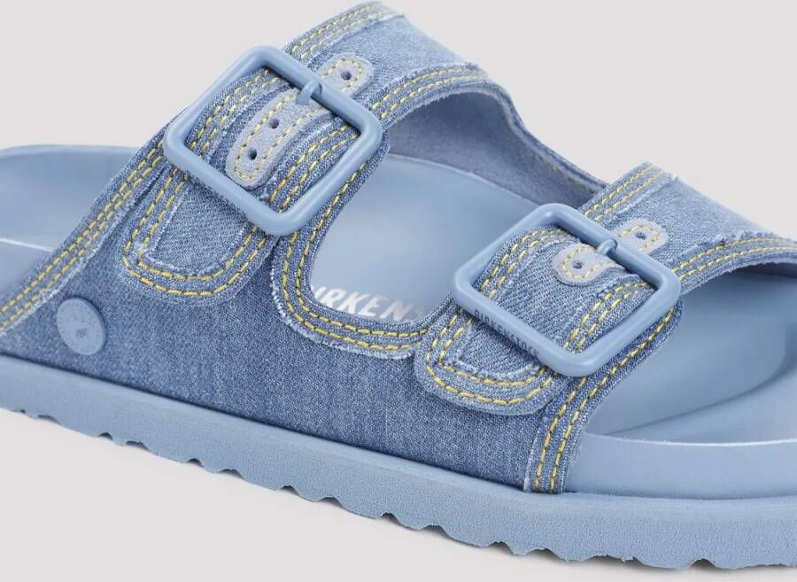 Birkenstock Sandalen Faded Denim Cotton Arizona Sandals in blauw