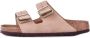 Birkenstock Verstelbare Logo Sandalen Rubberen Zool Beige Dames - Thumbnail 23