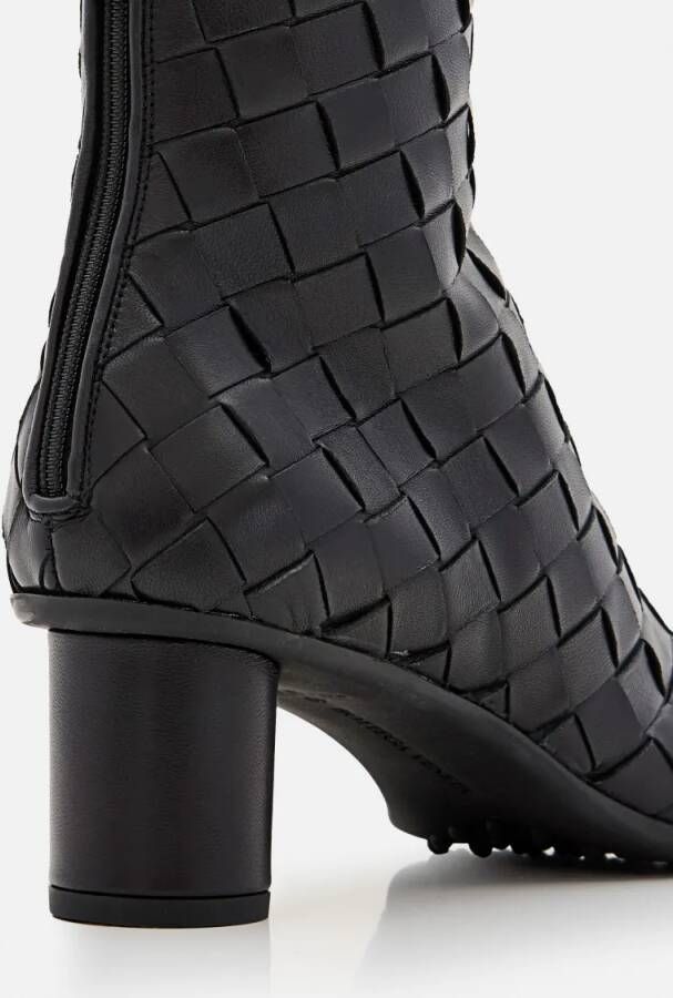 Bottega Veneta Boots 55Mm Atomic Kitten Nappa Opaque Weave Ankle Boot in zwart