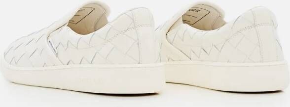 Bottega Veneta Low-Top Sneakers Slip-On Leather Sneakers in wit