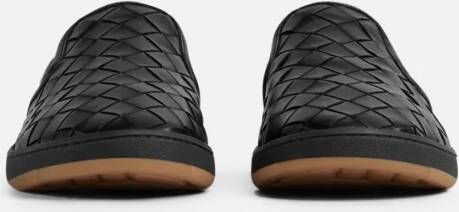 Bottega Veneta Low-Top Sneakers SLIP-ON LEATHER SNEAKERS in zwart