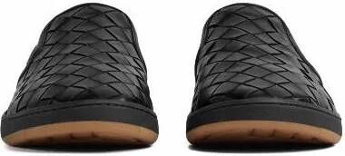 Bottega Veneta Low-Top Sneakers SLIP-ON LEATHER SNEAKERS in zwart