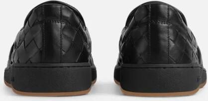 Bottega Veneta Low-Top Sneakers SLIP-ON LEATHER SNEAKERS in zwart