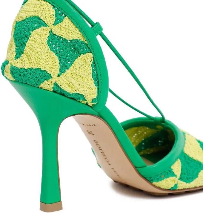 Bottega Veneta Sandalen Green Ad Yellow Stretch Sandals in geel