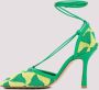 Bottega Veneta Sandalen Green Ad Yellow Stretch Sandals in groen - Thumbnail 4