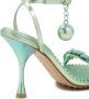 Bottega Veneta Sandalen Green Leather Dot Heeled Sandals in groen - Thumbnail 2