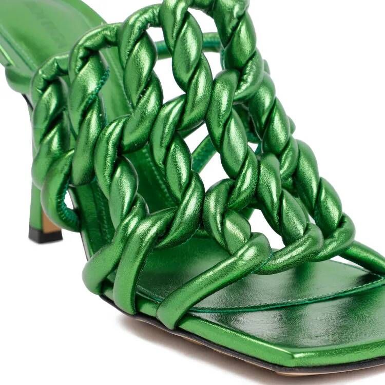 Bottega Veneta Sandalen Green Stretch Mules in groen