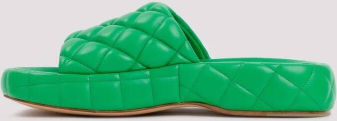 Bottega Veneta Sandalen Parakeet Padded Leather Sandals in groen