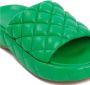 Bottega Veneta Sandalen Parakeet Padded Leather Sandals in groen - Thumbnail 2