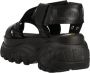 Buffalo Zwarte klassieke sandalen met rubberen zool Black Dames - Thumbnail 6