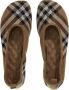 Burberry Geruite Gebreide Baby Ballerina's Schoenen Beige Dames - Thumbnail 22