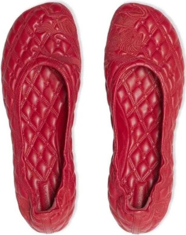 Burberry Loafers Quilted Ballet Flat in rood