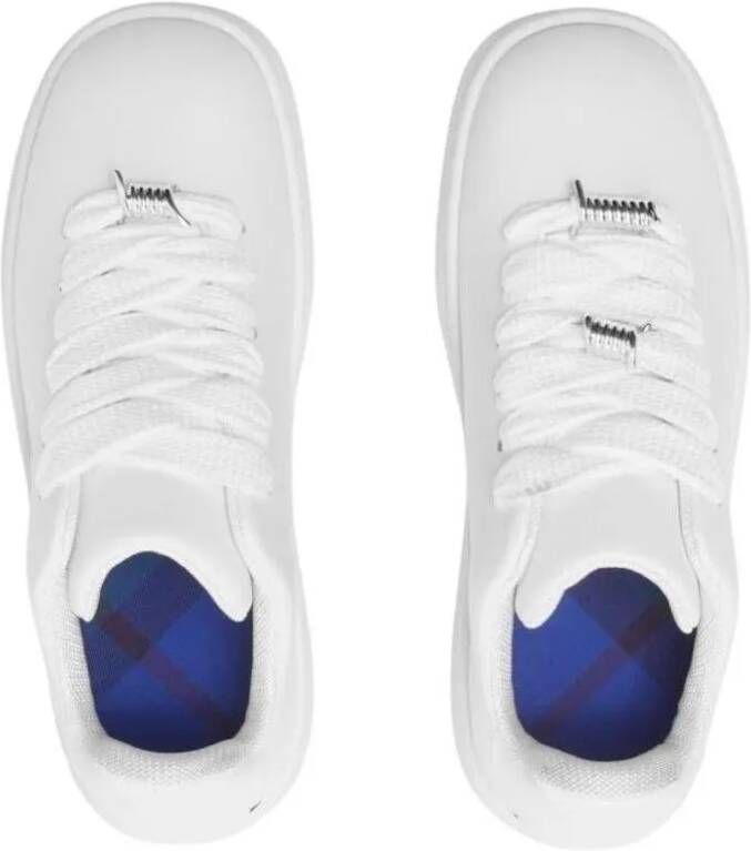 Burberry Low-Top Sneakers Box Sneaker In Leather in wit