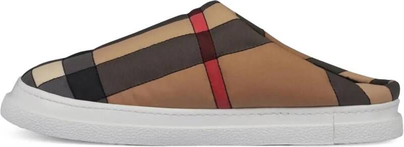 Burberry Low-Top Sneakers Homie Check Story Logo Mules in beige