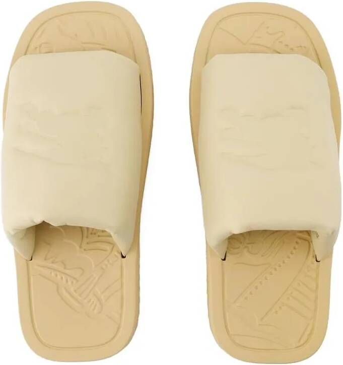 Burberry Sandalen Lf Knight Slab Sandals- Leather Beige in beige