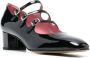 Carel Paris Hoge hakken Leather Shoe With Block Heel in zwart - Thumbnail 2