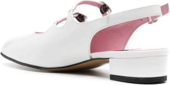 Carel Paris Hoge hakken Peche Ballet Flat in wit