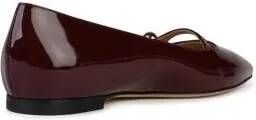 Casadei Loafers Cleo' Burgundy Shiny Leather Ballet Flats in rood