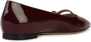 Casadei Loafers Cleo' Burgundy Shiny Leather Ballet Flats in rood