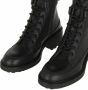 Santoni Boots Black Ribbed Leather Knee-High Boots in zwart - Thumbnail 2