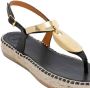 Chloé Sandalen Black And Gold Pema Flat Sandals in geel goud - Thumbnail 5