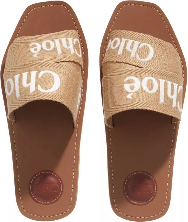 Chloé Slippers Woody Flat Mule in beige