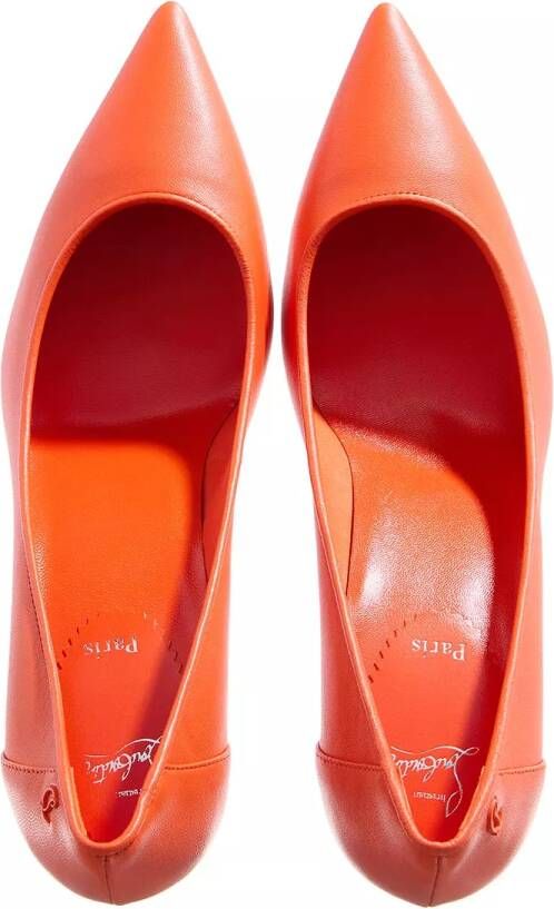 Christian Louboutin Pumps & high heels Sporty Kate 85 Bianco Nappa Leather in oranje